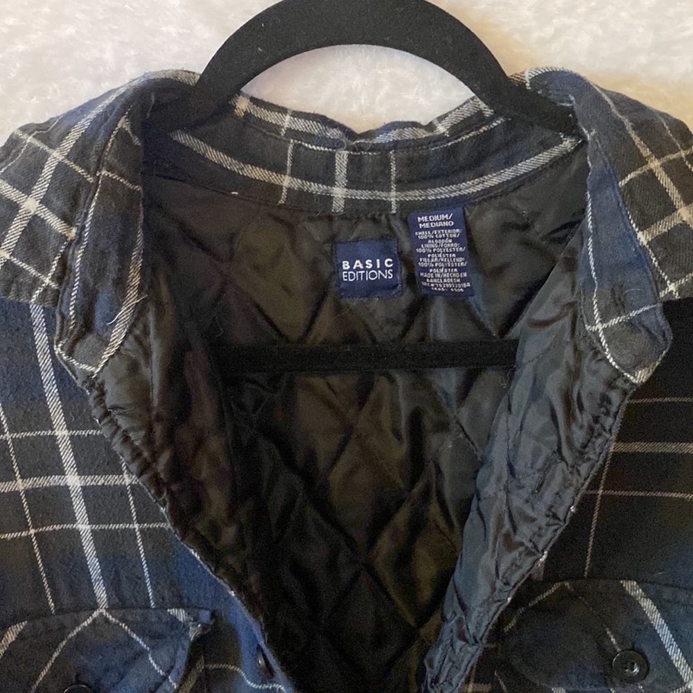 Men’s Basic Editions Quilt Lined Flannel Jacket- … - image 3
